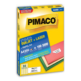 Etiqueta Pimaco Inkjet+laser Branca A4 356