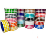 Etiqueta Selo Bolinha Colorida 10mm - Rolo Com 1000 Adesivos