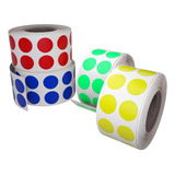 Etiqueta Selo Bolinha Colorida 10mm - Rolo Com 1000 Adesivos