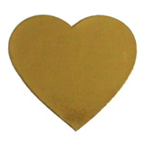 Etiqueta Selo Convite Coração Dourado 1,5cm