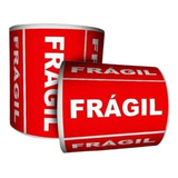 Etiqueta Selo Cuidado Frágil 75x30 Mm Cola Forte - 1.000 Und