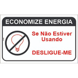 Etiqueta Sinalização Pvc Economize Energia Desligue