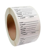 Etiqueta Validade De Alimento Anvisa 60x40mm - 1000 Unid. 