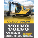 Etiquetas + Adesivos Escavadeira Hidráulica Volvo Ec140blc