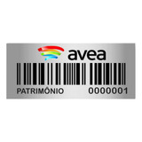 Etiquetas Patrimoniais Resistentes Color 40x15mm 100 U