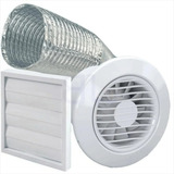 Exaustor Banheiro Ambientes Silencioso 100mm Tubo Grade 