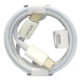 Exbom Cabo Carregador Usb-c Tipo C 2 Lados 1m Branco Rápido Turbo