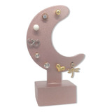 Expositor De Brinco E Piecing Meia Lua Rose Gold Rosa