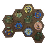 Expositor De Medalhas De Mdf Amadeirado Kit 10 Unidades