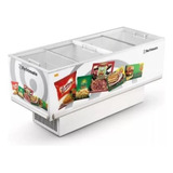 Expositor Ilha Plus Congelados Vidro Reto 2m Branco 220v