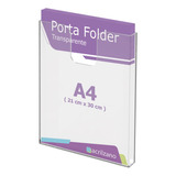 Expositor Petg Papel A4 30x21cm Parede Kit 06 Peças