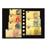 Expositor Porta Cédulas E Moedas Euro Coleção Estrangeira