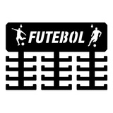 Expositor Porta Medalhas Futebol Masculino Preto 24 Suportes