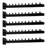 Expositor Rt Arara Cabideiro Parede Preto Reto - 8 Uni