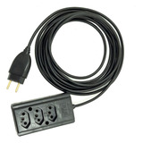 Extensão Bivolt Para Ar. Condicionado E Ventilador 3 Metros Cor Preto 127v/220v