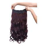Extensão De Cabelo Tic Tac P/mega Hair Fibra Organica 150gr Cor Ondulado; Vinho Cor 99j