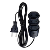  Extensão Elétrica 5 Metros Bivolt Preto Branco Bipolar