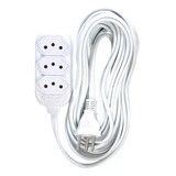Extensão Elétrica 5 Metros Bivolt Preto Ou Branco 2p+t