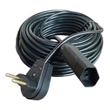 Extensão Elétrica 50 Metros 10a Cabo Pp 2x1,0 Reforçada Cor Preto 127v/220v