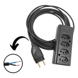 Extensão Eletrica Bivolt Para Eventos E Mesa De Som 5m Cor Preto 127v/220v