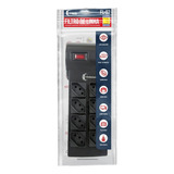 Extensão Filtro De Linha Régua C/ 8 Tomadas Cabo 1,3m