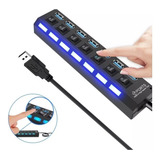 Extensão Hub Régua Usb 2.0 - 7 Portas Pc Notebook Pendrive