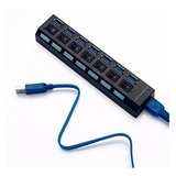 Extensão Hub Régua Usb 3.0 - 7 Portas Pc Hd Externo Pendrive