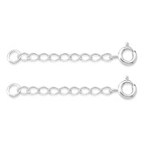 Extensor 4cm Fecho Boia - Kit 2 Unidades Prata 925