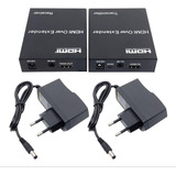 Extensor Hdmi 120 Metros 120m Ir Conversor Rj45 Ip Cat 5 / 6