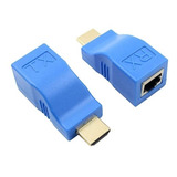 Extensor Hdmi 3d 30 Metros Via 1 Cabo De Rede Rj45 Cat5e/6