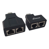 Extensor Hdmi Via Cabo De Rede Lan Rj45 Duplo Até 30 Metros