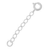 Extensor Para Pulseira E Colar 4cm Prata 925