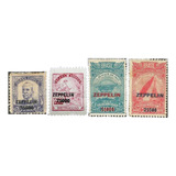 F7011 Brasil 1931/32 4 Selos Zeppelin Com Sobrecarga