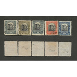F7039 Brasil 1913 5 Selos Oficiais Marechal Hermes