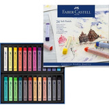 Faber Estojo Cartonado Giz Pastel Seco 24 Cores Soft Pastels