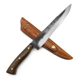 Faca Artesanal Churrasco El Fierro Aço Carbono 9'' Cabo Tala