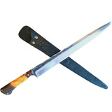 Faca Artesanal Churrasco Gaúcha Aço Carbono 12' Cabo Hibrido