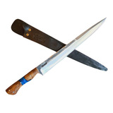 Faca Artesanal Gaúcha Churrasco Aço Carbono 12 Cabo Híbrido