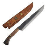 Faca Brut Forge 10' Artesanal Lamina Aço Carbono Cabo Imbuia
