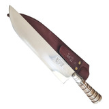 Faca Churrasco Artesanal Inox Cabo Rabo Tatu 10 Super Afiada