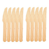 Faca De Madeira Biodegradavel 100 Unidades 14 Cm Atacado