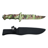 Faca Militar Tatico Rambo Selva Caça Camping + Coldre Bainha Cor Camuflada