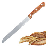 Faca Para Pão Bolo Com Serra Serrilhada Aço Inox