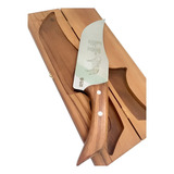 Faca Picanheira Artesanal Para Churrasco + Estojo De Madeira