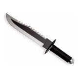 Faca Rambo 2 First Blood E Kit Sobrevivência + Bainha Couro 
