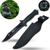 Faca Tática Militar Aço Inox Caça Selva Camping Pesca Bainha