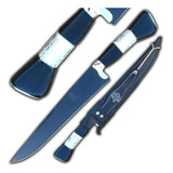 Faca Tradicional Black 3mm Cabo Chifre Bufalo E Cervo 10 Pol