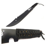 Facão Faca Paracord Caça Mato Esporte Tática Lâmina Afiada F