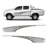 Faixa Adesivo Hilux 2005/2006 Toyota Cabine Dupla Decorativo
