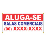 Faixa Aluga-se Salas Comerciais Tamanho 100x60cm